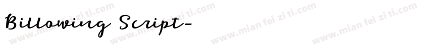 Billowing Script字体转换